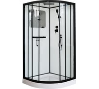 Душевая кабина Cerutti SPA VIVA-91B 90x90 см низкий поддон, профиль черный, стекло прозрачное 8557