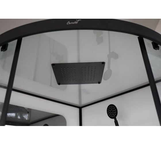 Душевая кабина Cerutti SPA VIVA-91B 90x90 см низкий поддон, профиль черный, стекло прозрачное 8557