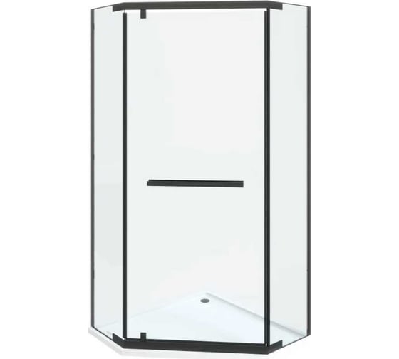 Душевое ограждение Cerutti SPA CHIKA-ZP91B 90x90x195 см без поддона, профиль черный, стекло прозрачное 8551