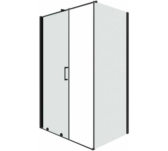 Душевое ограждение Cerutti SPA PREMIATA-B120-8 90x120 см без поддона, профиль черный, стекло прозрачное 9418