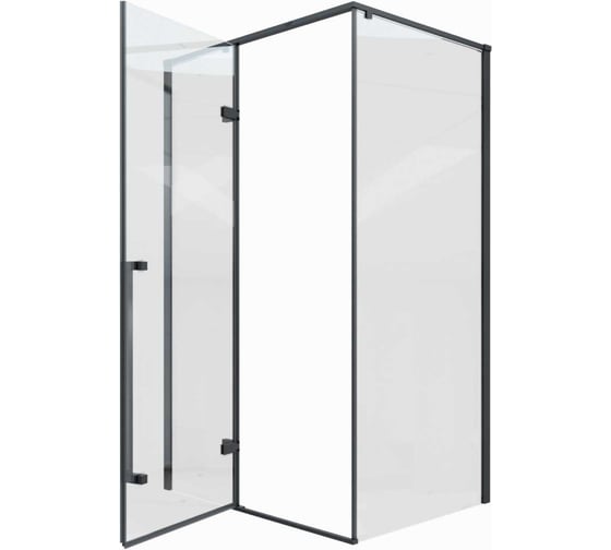 Душевой уголок Cerutti SPA C1A 120x90 см без поддона, стекло прозрачное, профиль черный 8711