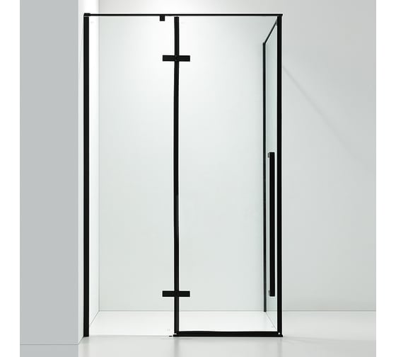 Душевой уголок Cerutti SPA C1A 120x90 см без поддона, стекло прозрачное, профиль черный 8711