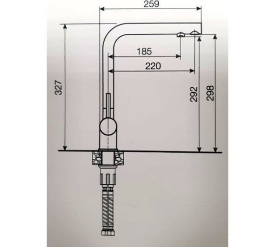 Смеситель для кухни SG литой излив SG14 BASALT