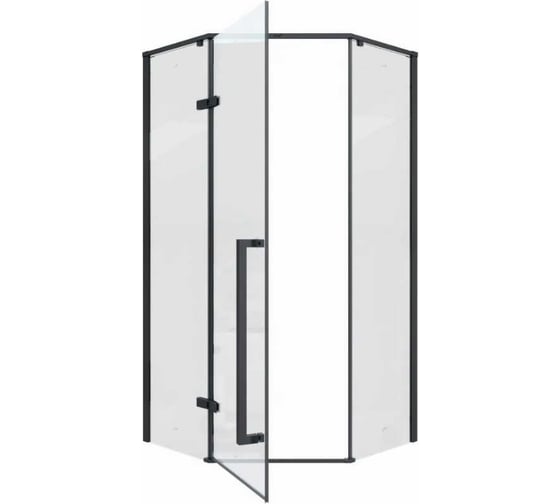 Душевой уголок Cerutti SPA C2A 100x100 см без поддона, черный профиль, стекло прозрачное 8710