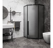 Душевой уголок Cerutti SPA C3ABD 90x90 см без поддона, профиль черный, стекло рифленое 8779