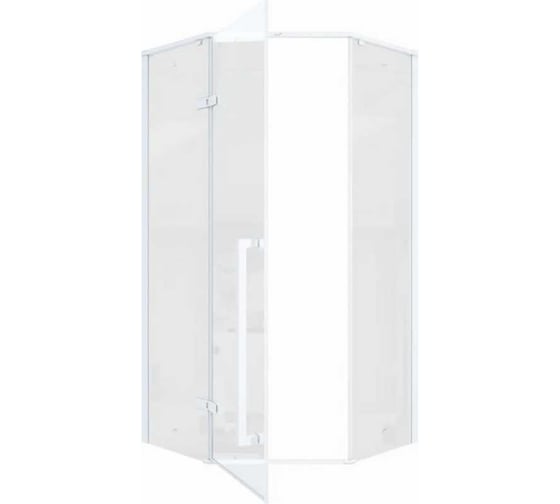 Душевой уголок Cerutti SPA C3AW 900x900 см без поддона, профиль белый, стекло прозрачное 8776