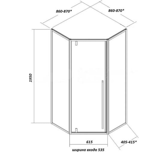 Душевой уголок Cerutti SPA C3AW 900x900 см без поддона, профиль белый, стекло прозрачное 8776