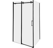 Душевой уголок Cerutti SPA CEZA'S-120B 118x88 см без поддона, стекло прозрачное, профиль черный 8496