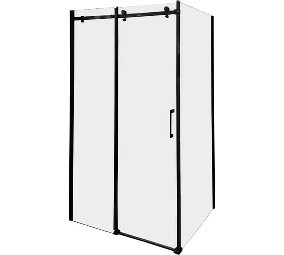 Душевой уголок Cerutti SPA CEZA'S-120B 118x88 см без поддона, стекло прозрачное, профиль черный 8496 1