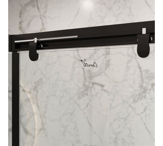 Душевой уголок Cerutti SPA Marbella-120B-L 120x80 без поддона, профиль черный, стекло прозрачное 7909