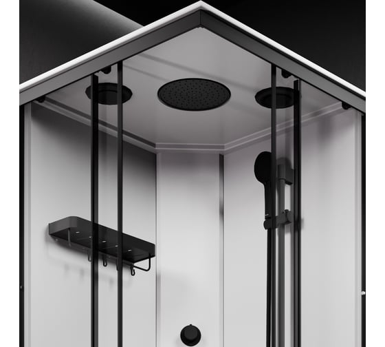 Душевая кабина AM.PM X-Joy Square 90x90, профиль матовый черный, стекло прозрачное W94C-403-090BT