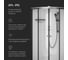 Душевая кабина AM.PM X-Joy 90x90, 1/4 круга, профиль матовый черный, стекло прозрачное W94C-401-090BT 6