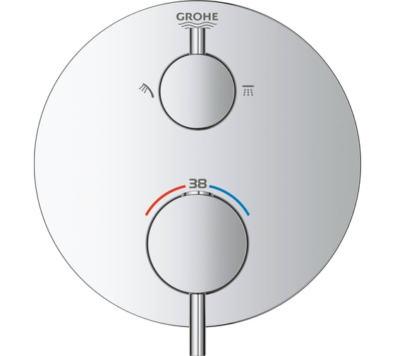 Термостат для душа Grohe Atrio с переключателем на 2 положения верхний/ручной душ 24135DC3