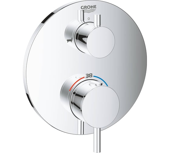 Термостат для ванны Grohe Atrio с переключателем на 2 положения ванна/душ, круглая розетка 24138003