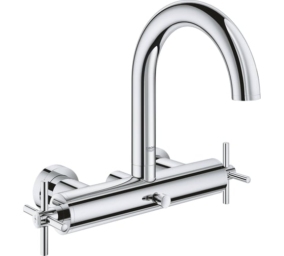 Двухвентильный смеситель для ванны Grohe Atrio New настенный монтаж, крестообразные ручки 25010003