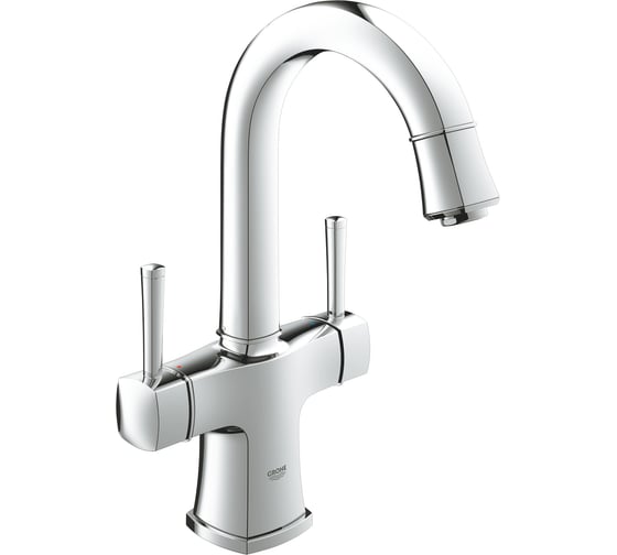 Смеситель для раковины Grohe Grandera с двумя рукоятками, поворотный излив 21107000