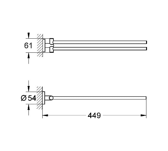 Двойной держатель для полотенца Grohe Essentials 40371001