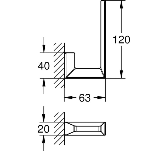 Держатель запасного рулона бумаги Grohe Selection Cube 40784000