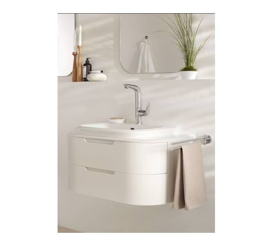 Смеситель для раковины Grohe Eurostyle 2015 со сливным гарнитуром, высокий излив 23569003