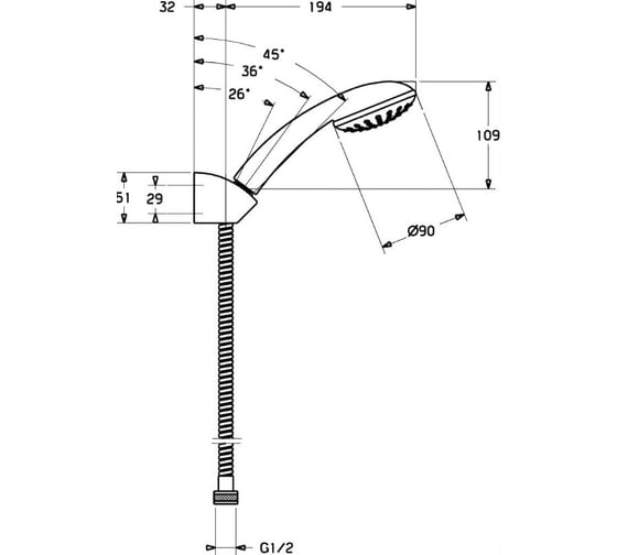 Душ ручной Hansa Basic 44680120