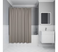 Штора для ванной IDDIS, 200x180 см, полиэстер, бежевый, DW02P18i11