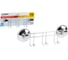 Планка-держатель PERFECTO LINEA FIX LOCK на вакуумных присосках с 3 крючками, хром. сталь 35-383240 1