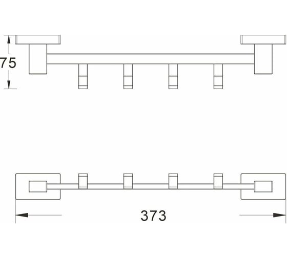 Планка с 4 крючками Shevanik SG5641G