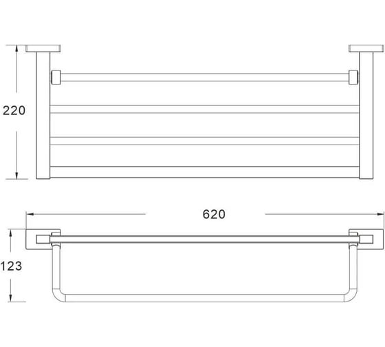 Полотенцедержатель Shevanik с полкой SG5608G