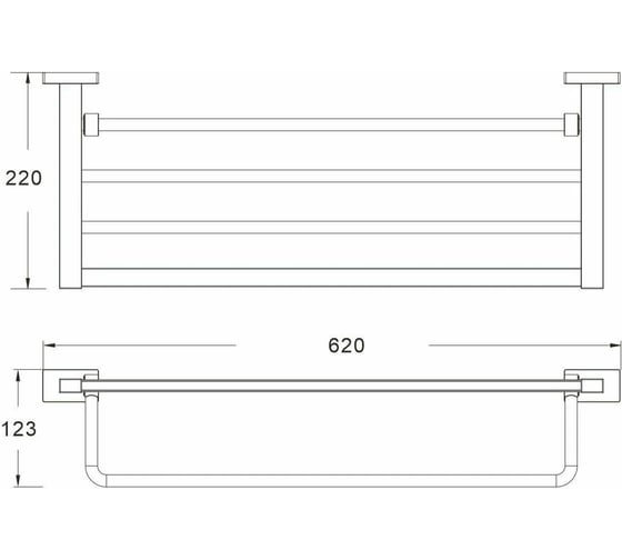 Полотенцедержатель Shevanik с полкой SG5608C