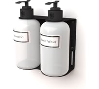 Держатель дозатора для жидкого мыла и шампуней EMBODIMENT настенный, черный EMB-SOAP-WVP2-B