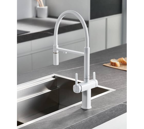 Смеситель для кухни с подключением фильтра питьевой воды Rose R358C