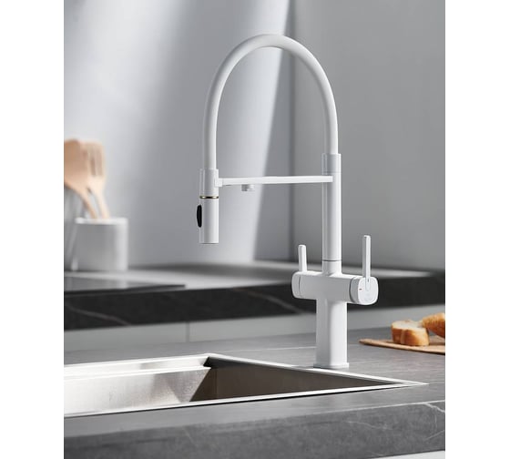 Смеситель для кухни с подключением фильтра питьевой воды Rose R358C