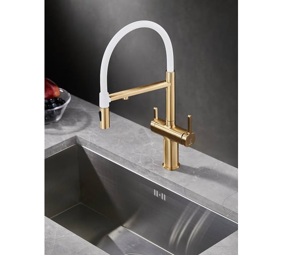 Смеситель для кухни с подключением фильтра питьевой воды Rose R358G