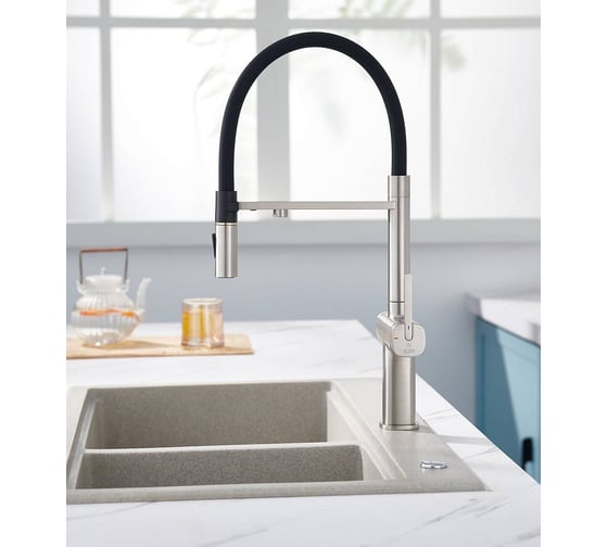 Смеситель для кухни с подключением фильтра питьевой воды Rose R358L