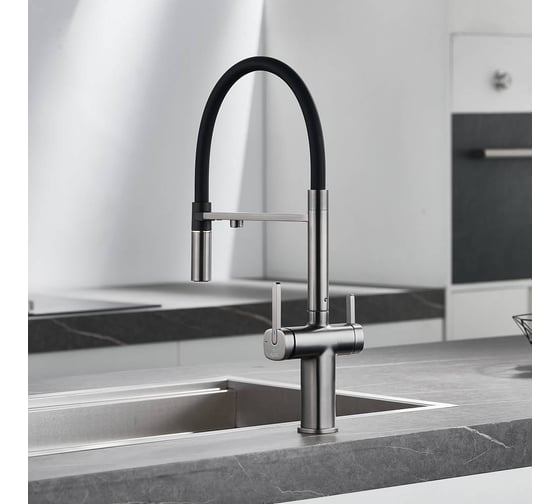 Смеситель для кухни с подключением фильтра питьевой воды Rose R358T
