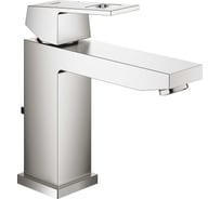 Смеситель для раковины GROHE Eurocube с донным клапаном, суперсталь 23445DC0