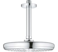 Верхний душ GROHE Tempesta 210 с потолочным душевым кронштейном 142 мм, расход 9.5 л/мин, хром 26414000