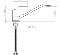 Смеситель для кухни ECONOCE D35-A, серия 210, черный EC0218BL