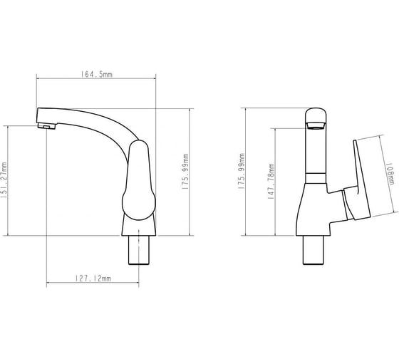 Смеситель для кухни ECONOCE D35-C, серия 200 EC0205
