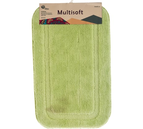 Коврик для ванной SIBO MULTISOFT 50х80 см, плюш зелёный SI31025