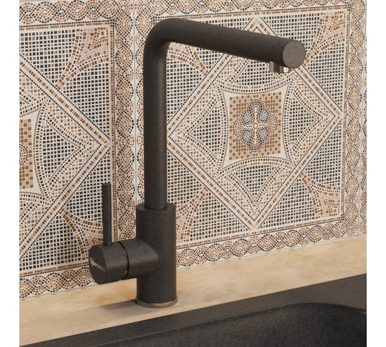 Смеситель для кухни Uperwood Quartz UPD-04_04, черный UPD-Q-04-04
