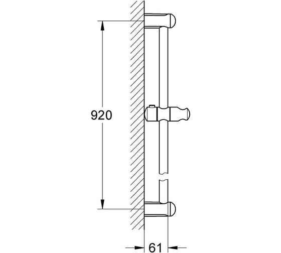 Душевая штанга GROHE Tempesta 900 мм, хром (замена 27524000) 27524001 00000136695