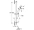 Душевой набор GROHE Tempesta 110 с полочкой, 2 режима струи, круглый ручной душ, штанга 600 мм, шланг 1750 мм, 7.4 л/мин, хром 26638003 00000138276 2