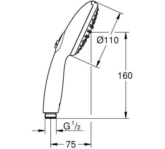 Ручной душ GROHE Tempesta 110 2 вида струи, хром (замена арт. 26161001) 26161003 00000138046