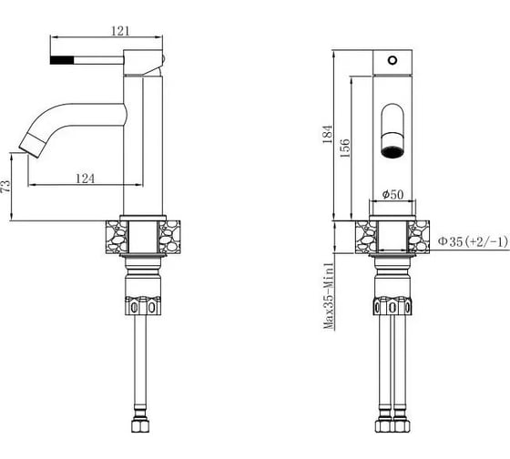 Смеситель VODA Vessel для раковины VSL26MB