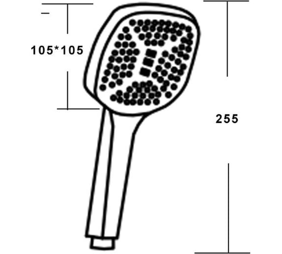Ручной душ VODA 1 режим, 105мм VSP12