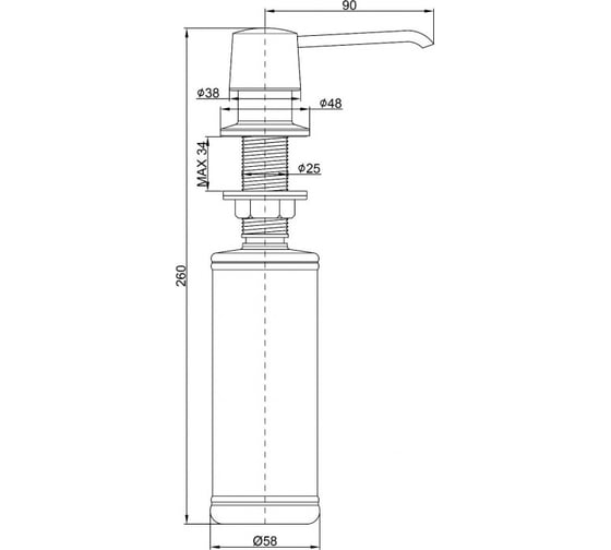 Дозатор для жидкого мыла Paulmark SAUBER антрацит D001-401