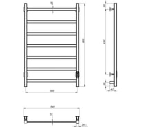 Полотенцесушитель 20 кв 80х50 Пэк20кв/8050 Тругор 00281070 00-00031495