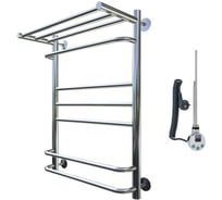 Электрический полотенцесушитель Тругор ЛЦ комби эл 3 П 80x60, с полкой Идеал/комби3П/элТЭН8060