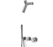 Встраиваемый душевой комплект BRONZE DE LUXE (душ L-форма) LIBERTY, графит 5011GG-P